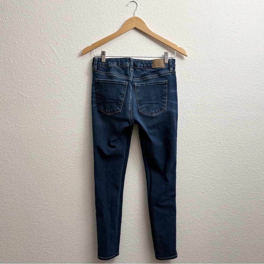 American Eagle AE The Dream Jean Jegging Hi Rise Blue Dark Wash size 4 Short - Picture 10 of 10